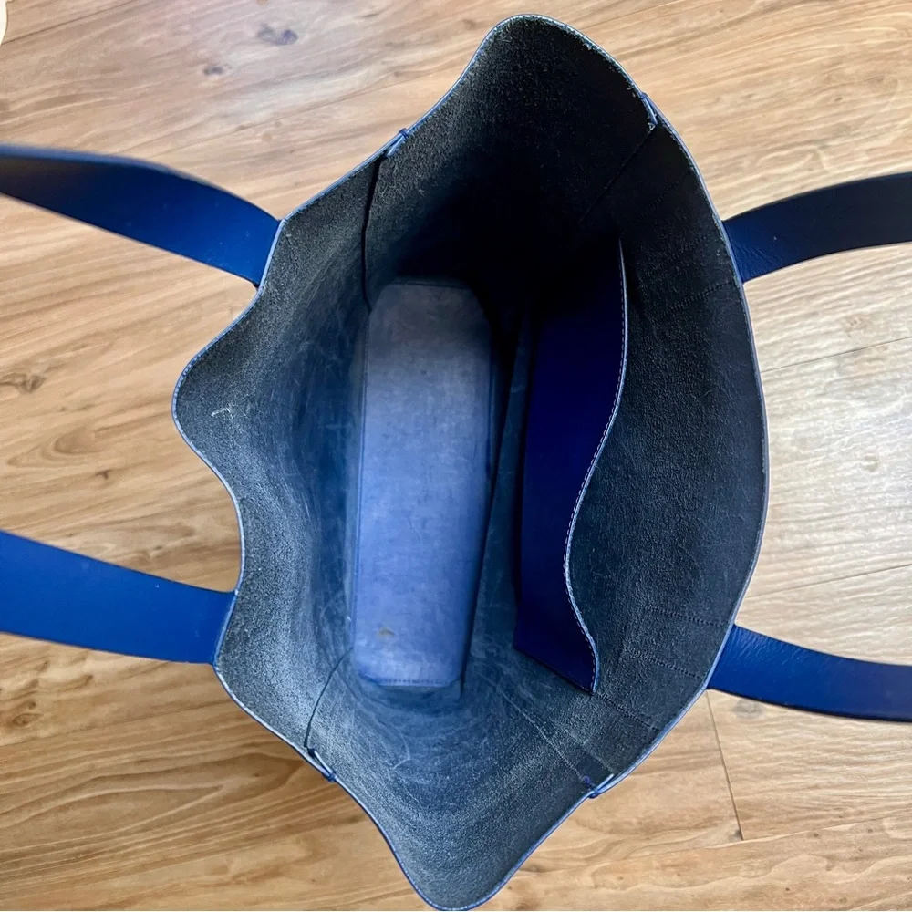 Everlane Blue Leather Tote Bag